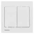SIEMENS - Double Poussoir Blanc Delta Iris + Plaque basic Blanc - vignette