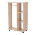 HOMCOM - Armoire penderie armoire de rangement mobile panneaux de particules coloris chêne clair - vignette