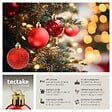 TECTAKE - Lot 84 boules de Noël rouges rouge - vignette