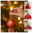 TECTAKE - Lot 84 boules de Noël rouges rouge - vignette