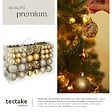 TECTAKE - Lot de 100 boules de Noël dorées assorties jaune or - vignette
