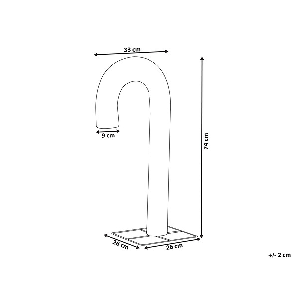 BELIANI - Décoration extérieure LED HOLMAVIK Sucre d'orge 74 cm Doré - large