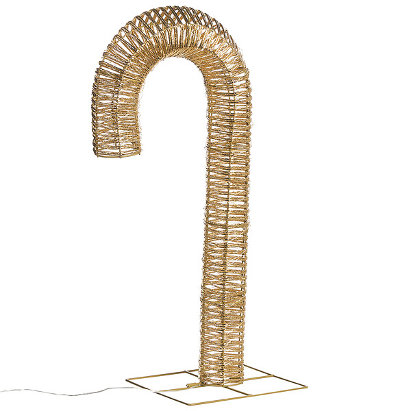 BELIANI - Décoration extérieure LED HOLMAVIK Sucre d'orge 74 cm Doré - large