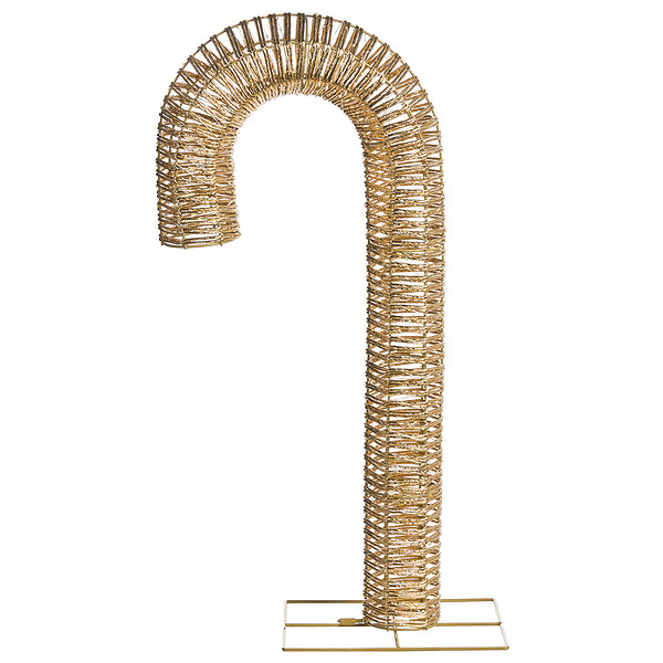 BELIANI - Décoration extérieure LED HOLMAVIK Sucre d'orge 74 cm Doré - large