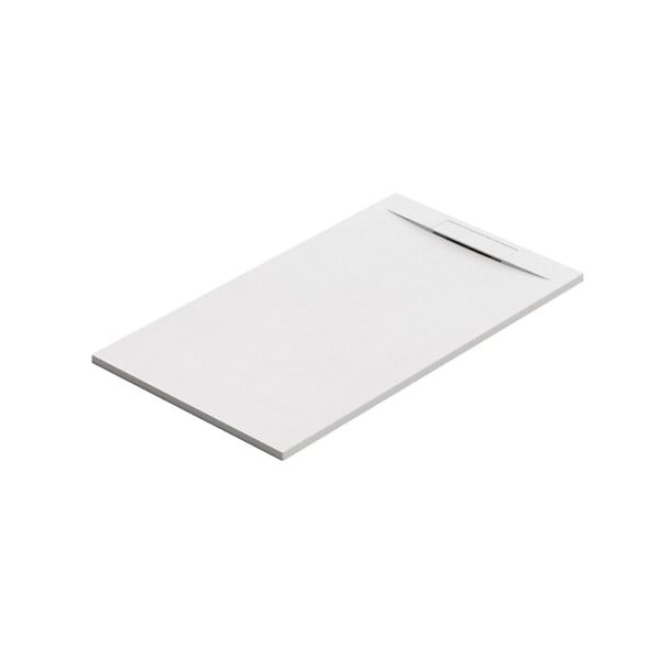 SWISS AQUA TECHNOLOGIES - Swiss Aqua Technologies Fusion Receveur de douche 120x80cm en marbre coulé, Blanc (SATFU12080BL) - large