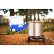 INTEC - Réchaud à gaz 7.5KW Acier émaillé Bruleur fonte Réchaud Traiteur 4 pieds Cuissons extérieures - vignette