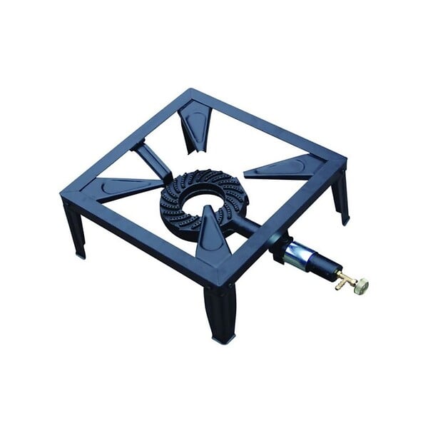 INTEC - Réchaud à gaz 7.5KW Acier émaillé Bruleur fonte Réchaud Traiteur 4 pieds Cuissons extérieures - large