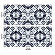 99DECO - Crédence cuisine en aluminium - effet carreaux de ciment bleu - 240x50 cm (en 2 bandeaux) - vignette