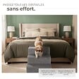 TECTAKE - Escalier pour animaux domestiques Paw Path avec housse en peluche 37 x 45 x 34,5 cm gris - vignette