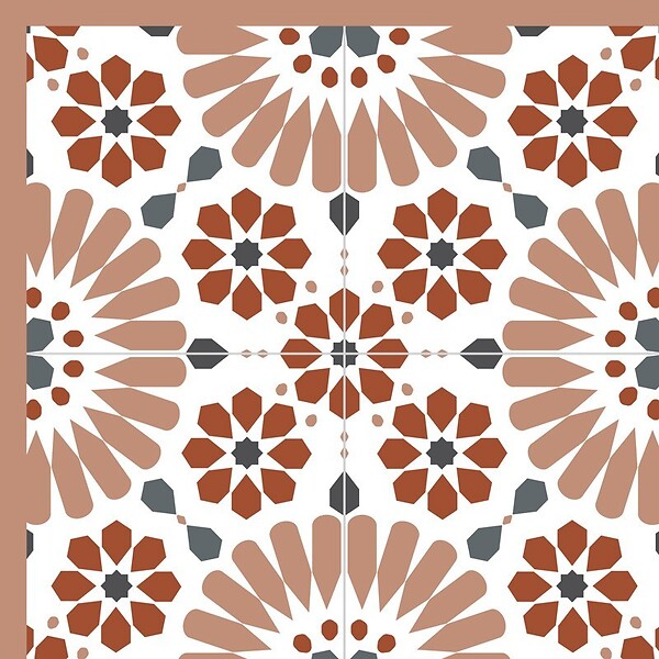 99DECO - Tapis antidérapant - Marsiho - vinyle - int./ext. - Orange - 120x200cm - large