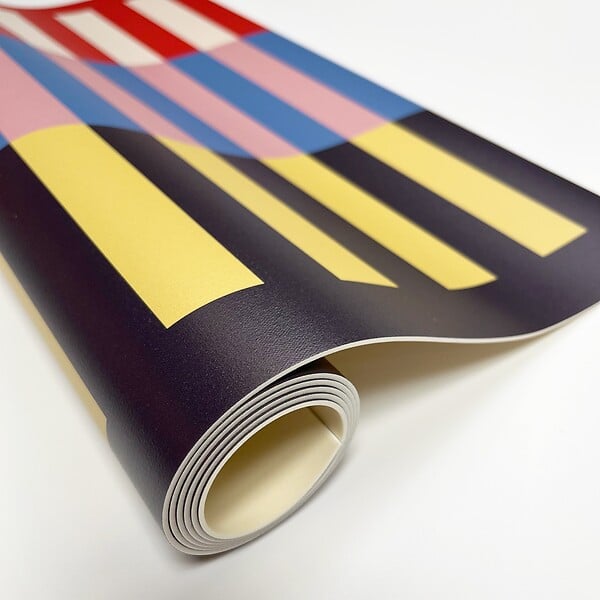 99DECO - Tapis antidérapant - Rythmo - vinyle - int./ext. - Rouge - 50x200cm - large