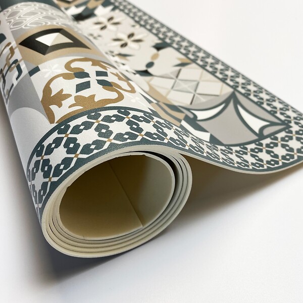 99DECO - Tapis antidérapant - JC Dulce - vinyle - int./ext. - Bleu - 50x200cm - large