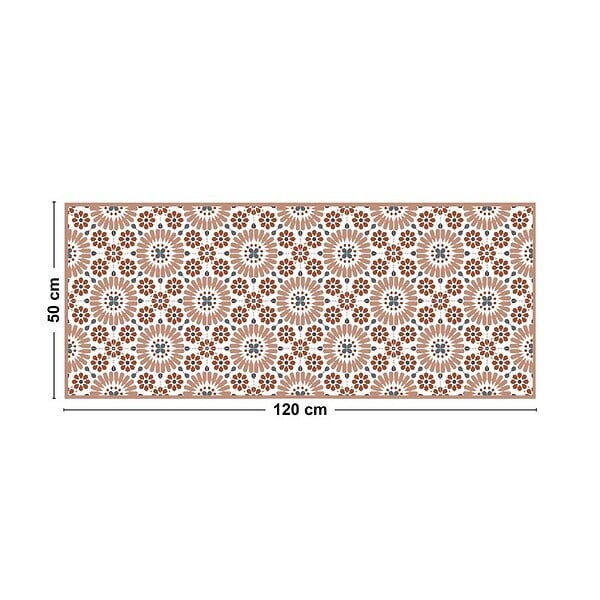 99DECO - Tapis antidérapant - Marsiho - vinyle - int./ext. - Orange - 50x120cm - large