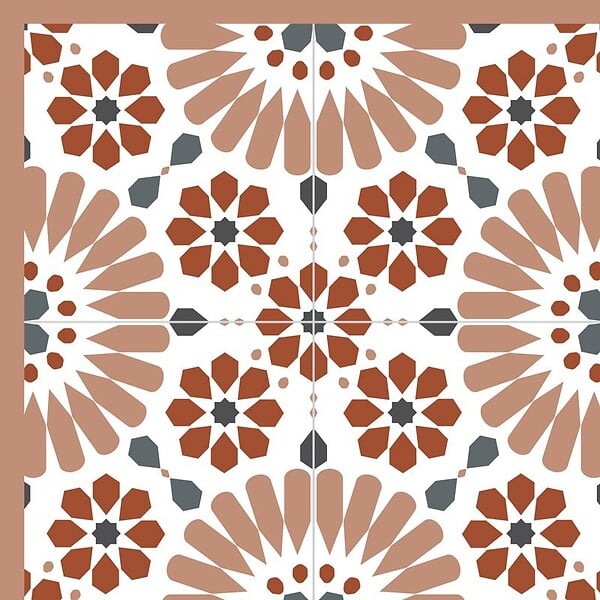 99DECO - Tapis antidérapant - Marsiho - vinyle - int./ext. - Orange - 50x120cm - large