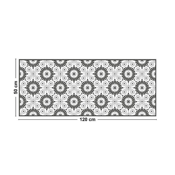 99DECO - Tapis antidérapant - Marsiho - vinyle - int./ext. - Gris - 50x120cm - large