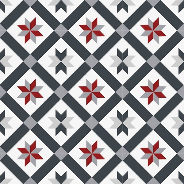 99DECO - Tapis antidérapant - CC Victoria - vinyle - int./ext. - Multicolore - 120x200cm - large