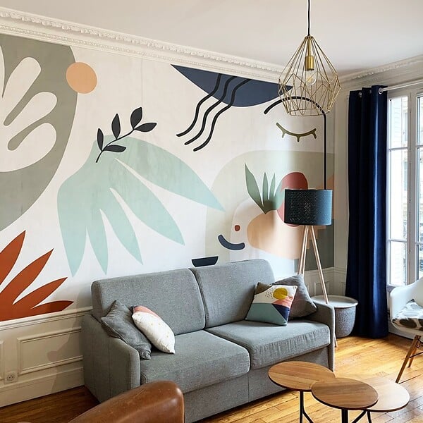 99DECO - Papier peint panoramique - Face - Multicolore - intissé : 150g/m² - 9 lés : 432x270cm - large
