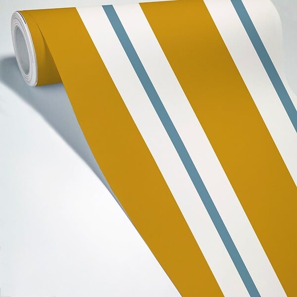 99DECO - Papier peint raccordable - Corfou - Orange - intissé : 150g/m² - 4 lés : 192x270cm - large