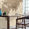 99DECO - Papier peint panoramique - Map Monde - intissé : 150g/m² - 7 lés : 336x270cm - vignette