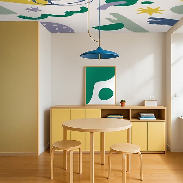 99DECO - Papier peint panoramique - Taratata - Vert - intissé : 150g/m² - 7 lés : 336x270cm - large