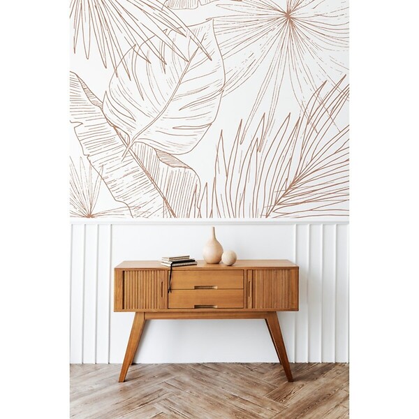 99DECO - Papier peint panoramique - Lamnar - Orange - intissé : 150g/m² - 7 lés : 336x270cm - large