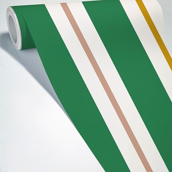 99DECO - Papier peint raccordable - Aveiro - Vert - intissé : 150g/m² - 4 lés : 192x270cm - large
