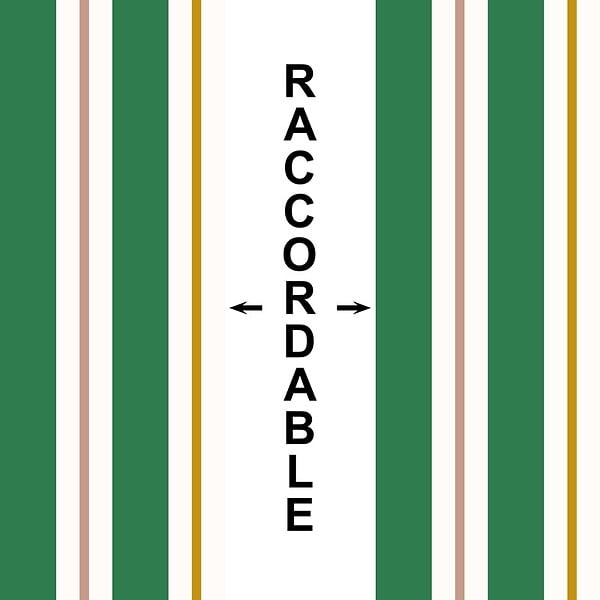 99DECO - Papier peint raccordable - Aveiro - Vert - intissé : 150g/m² - 4 lés : 192x270cm - large