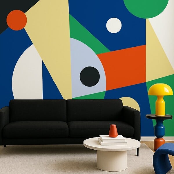 99DECO - Papier peint panoramique - Orbital - Multicolore - intissé : 150g/m² - 9 lés : 432x270cm - large