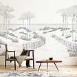 99DECO - Papier peint panoramique - Les Landes - Noir - intissé : 150g/m² - 7 lés : 336x270cm - vignette