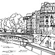 99DECO - Papier peint panoramique - Belle Rive - Noir - intissé : 150g/m² - 7 lés : 336x270cm - vignette