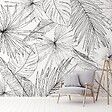 99DECO - Papier peint panoramique - Lamnar - Noir - intissé : 150g/m² - 7 lés : 336x270cm - vignette
