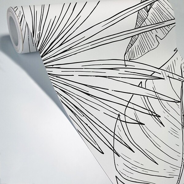 99DECO - Papier peint panoramique - Lamnar - Noir - intissé : 150g/m² - 7 lés : 336x270cm - large