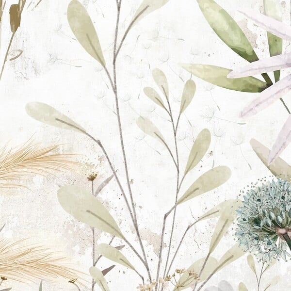 99DECO - Papier peint panoramique - Herbier - Multicolore - intissé : 150g/m² - 7 lés : 336x270cm - large