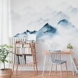 99DECO - Papier peint panoramique - Yukon - Bleu - intissé : 150g/m² - 5 lés : 240x270cm - vignette
