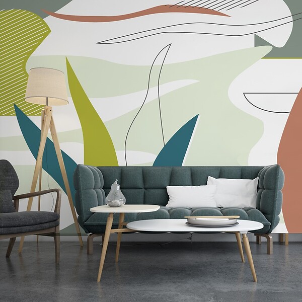 99DECO - Papier peint panoramique - Aesthetic - Multicolore - intissé : 150g/m² - 9 lés : 432x270cm - large