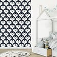 99DECO - Papier peint panoramique - Pingouins - Noir - intissé : 150g/m² - 3 lés : 144x270cm - vignette