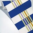 99DECO - Papier peint raccordable - Positano - Bleu - intissé : 150g/m² - 4 lés : 192x270cm - vignette