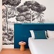 99DECO - Papier peint panoramique - La Plage - Noir - intissé : 150g/m² - 9 lés : 432x270cm - vignette