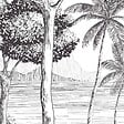 99DECO - Papier peint panoramique - La Plage - Noir - intissé : 150g/m² - 9 lés : 432x270cm - vignette