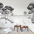 99DECO - Papier peint panoramique - La Plage - Noir - intissé : 150g/m² - 9 lés : 432x270cm - vignette