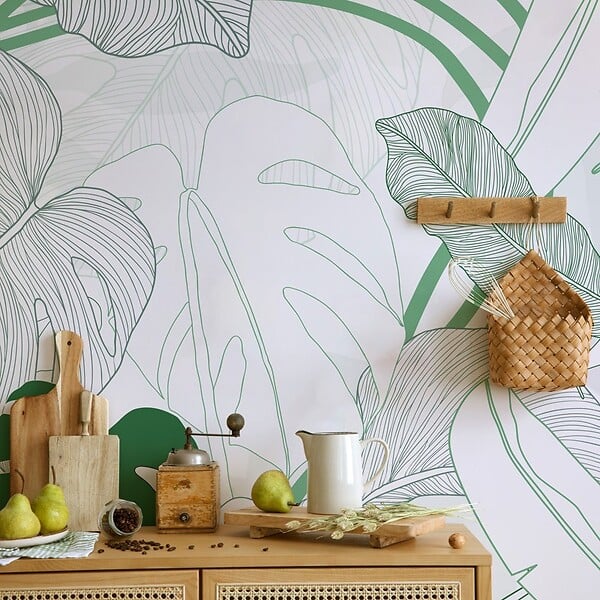 99DECO - Papier peint panoramique - Bornéo - Multicolore - intissé : 150g/m² - 7 lés : 336x270cm - large