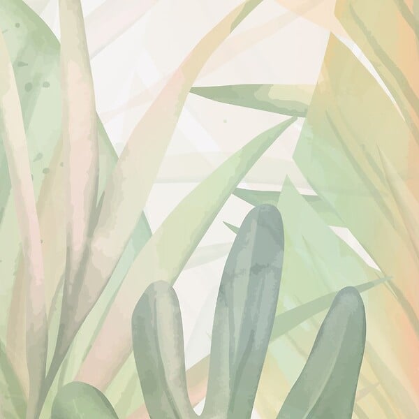 99DECO - Papier Peint Panoramique Floral Vert - 99DECO - L336xH270cm - large