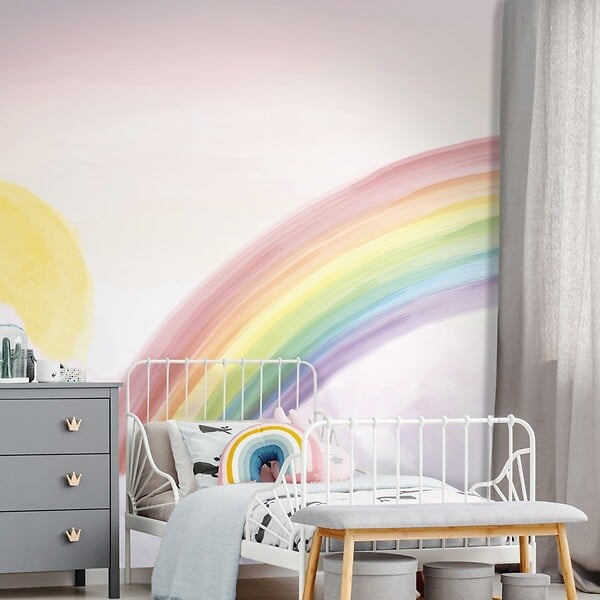 99DECO - Papier peint panoramique - Dans les Nuages - Multicolore - intissé : 150g/m² - 7 lés : 336x270cm - large