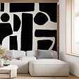 99DECO - Papier peint panoramique - Elémentaire - Noir - intissé : 150g/m² - 5 lés : 240x270cm - vignette
