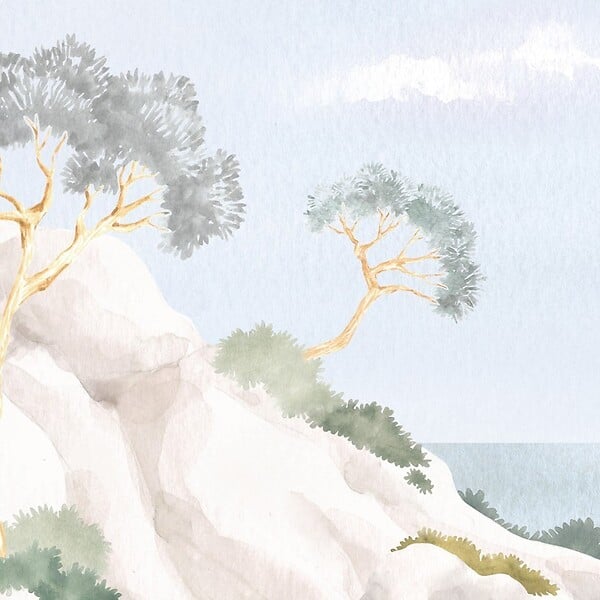 99DECO - Papier peint panoramique - Calanques - Multicolore - intissé : 150g/m² - 7 lés : 336x270cm - large