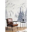 99DECO - Papier peint panoramique - Montagne - Bleu - intissé : 150g/m² - 9 lés : 432x270cm - vignette