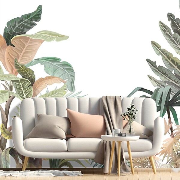99DECO - Papier peint panoramique - Harmonie - Vert - intissé : 150g/m² - 7 lés : 336x270cm - large