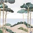 99DECO - Papier peint panoramique - Les Landes - Multicolore - intissé : 150g/m² - 7 lés : 336x270cm - vignette