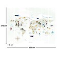 99DECO - Papier peint panoramique - World map - Vert - intissé : 150g/m² - 7 lés : 336x270cm - vignette