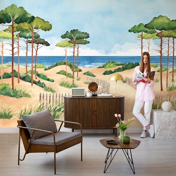 99DECO - Papier peint panoramique - Les Landes - Multicolore - intissé : 150g/m² - 7 lés : 336x270cm - large